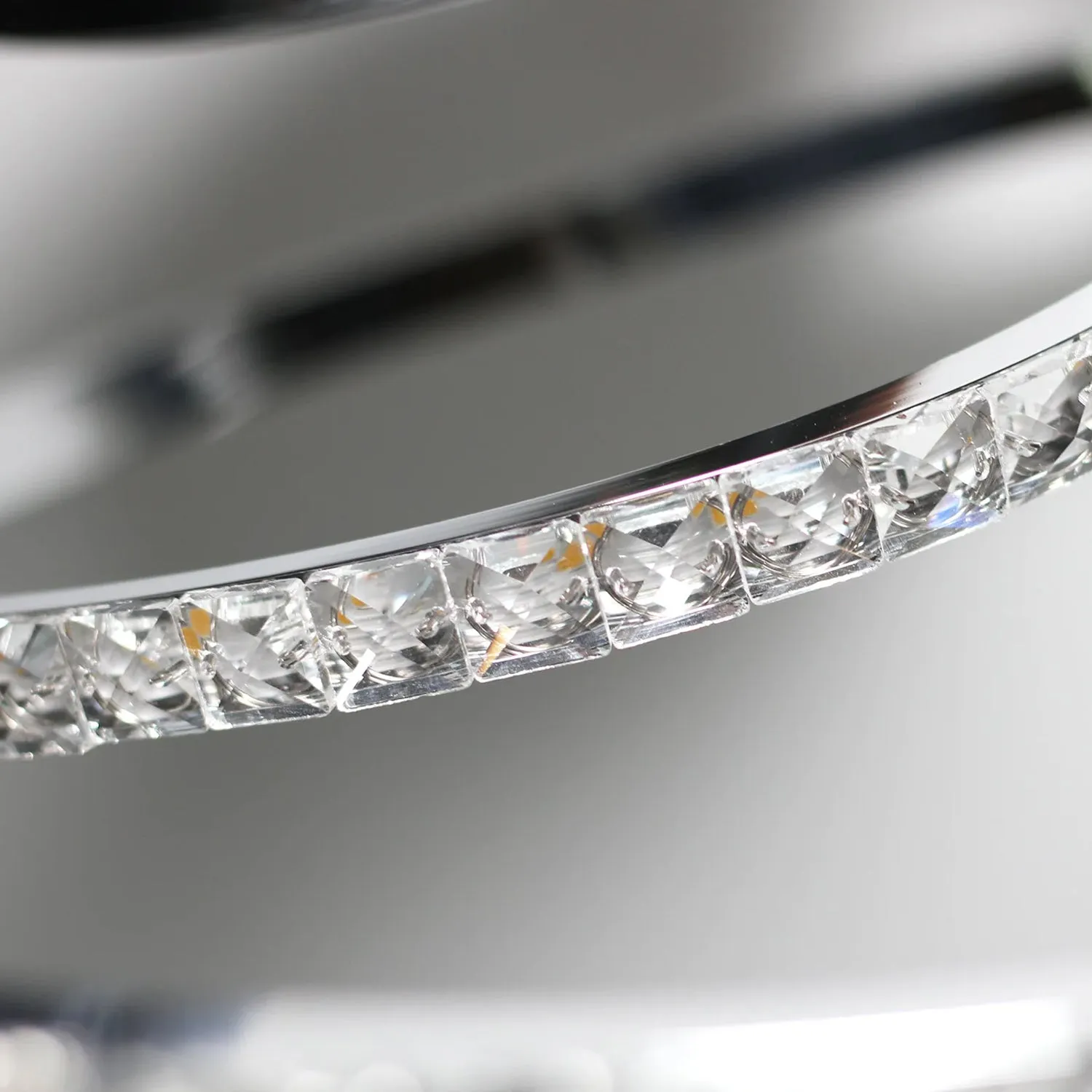 Sophia Radiant LED Metal   Crystal Ceiling Light - Chrome, Dimmable, 1200 Lumens PL0227