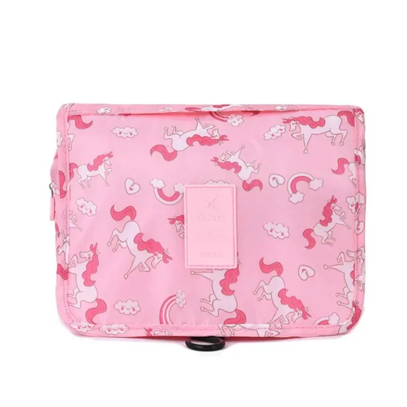 Spacious Waterproof Nylon Makeup Bag | Travel Toiletries Organizer