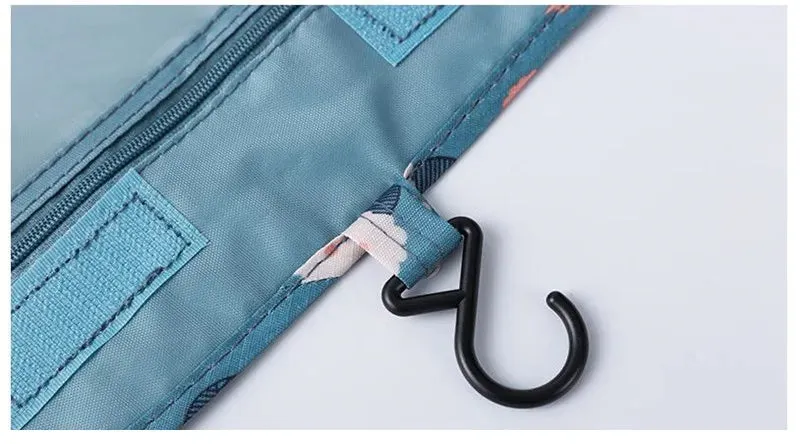 Spacious Waterproof Nylon Makeup Bag | Travel Toiletries Organizer
