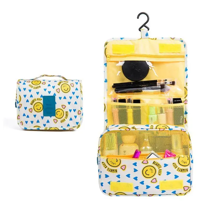 Spacious Waterproof Nylon Makeup Bag | Travel Toiletries Organizer
