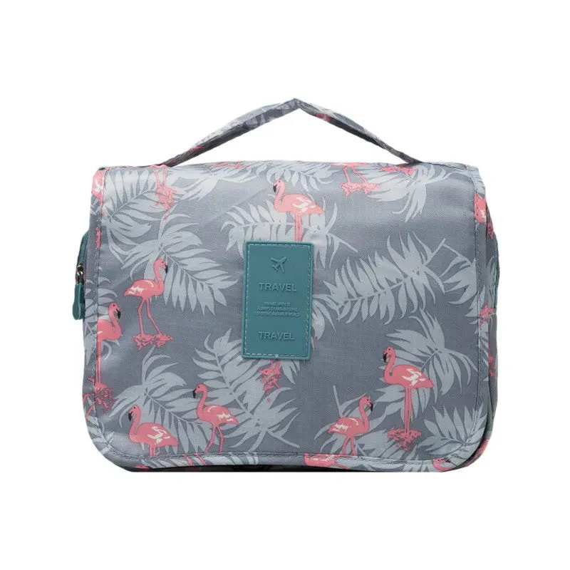 Spacious Waterproof Nylon Makeup Bag | Travel Toiletries Organizer