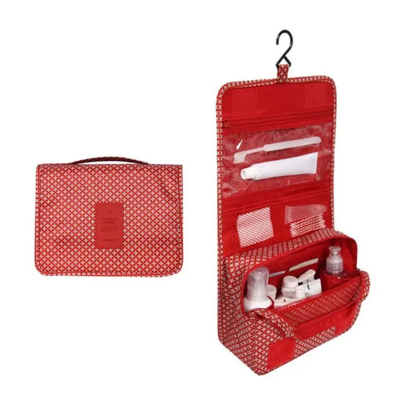 Spacious Waterproof Nylon Makeup Bag | Travel Toiletries Organizer