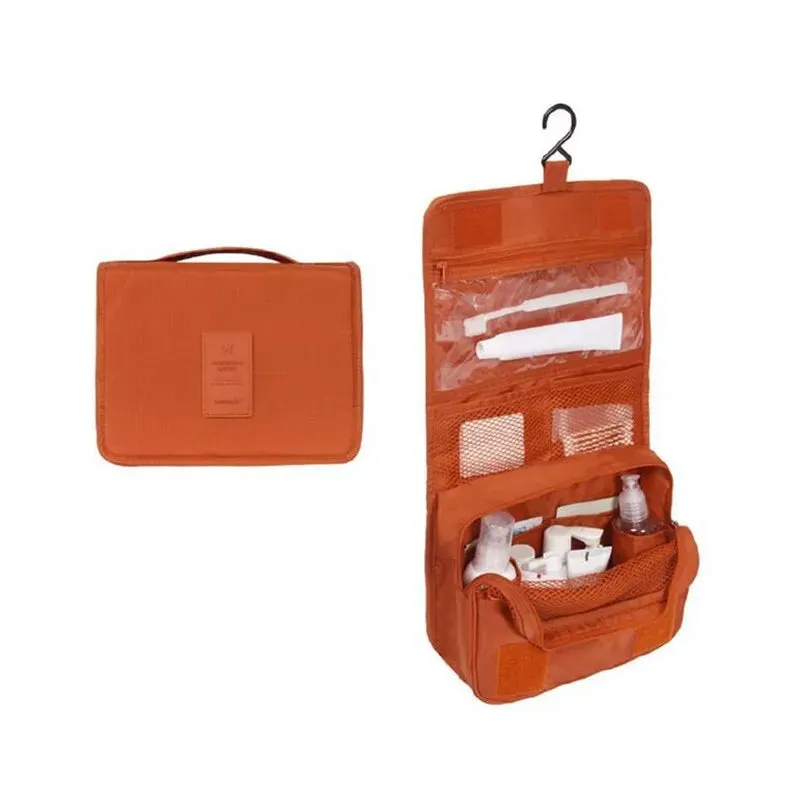 Spacious Waterproof Nylon Makeup Bag | Travel Toiletries Organizer