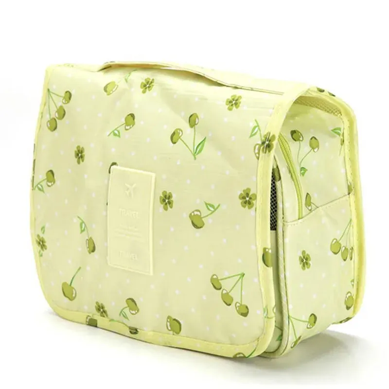 Spacious Waterproof Nylon Makeup Bag | Travel Toiletries Organizer
