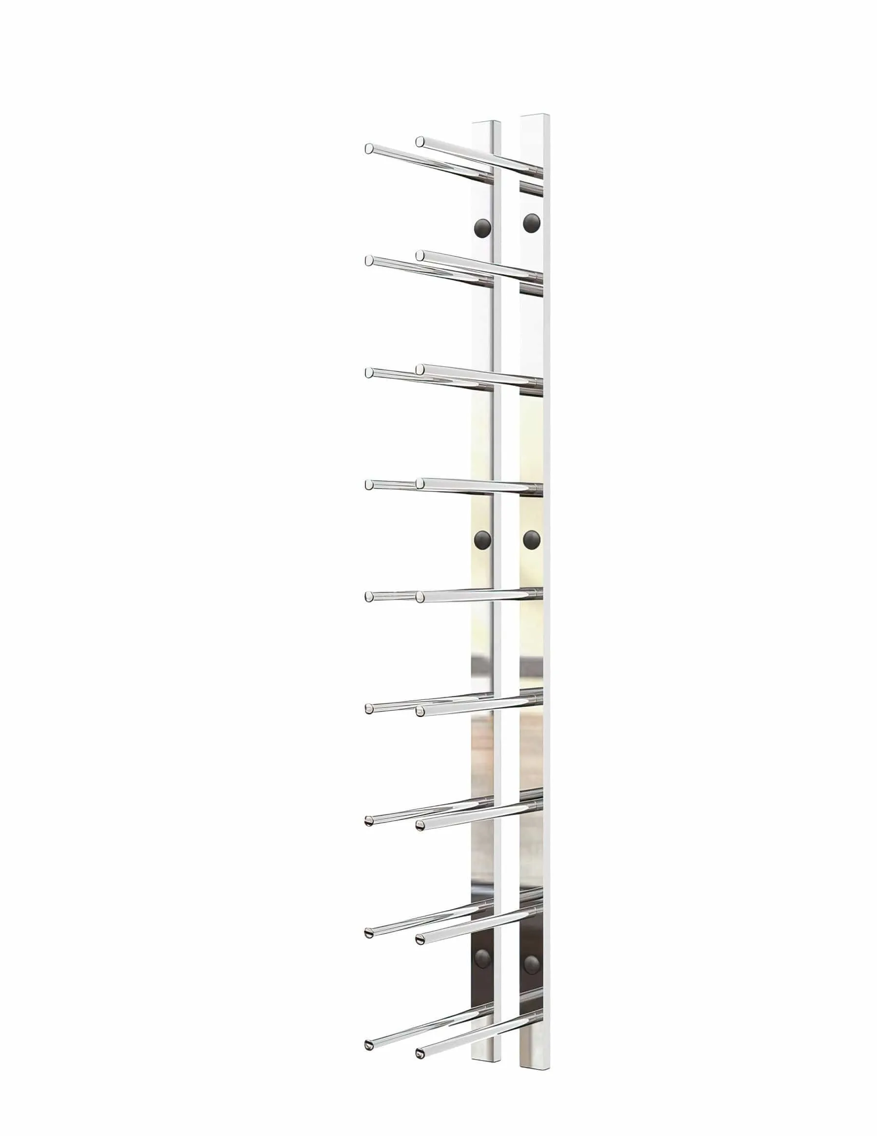 Straight Bottle ST Wall Mounted Wine Rails – 3FT Metal Wine Rack (9 Bottles)