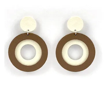 Sunrise Earrings - Ivory | Brown