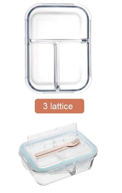 Transparent Design Glass Lunch Box