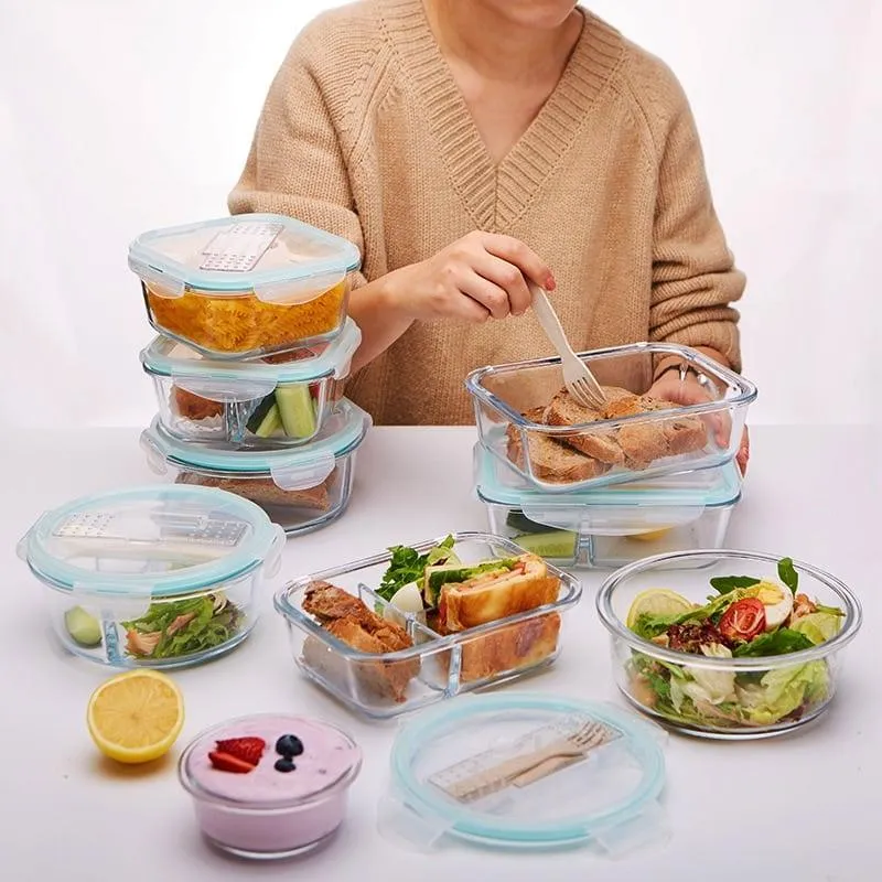 Transparent Design Glass Lunch Box