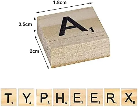 Wooden Letter Tiles
