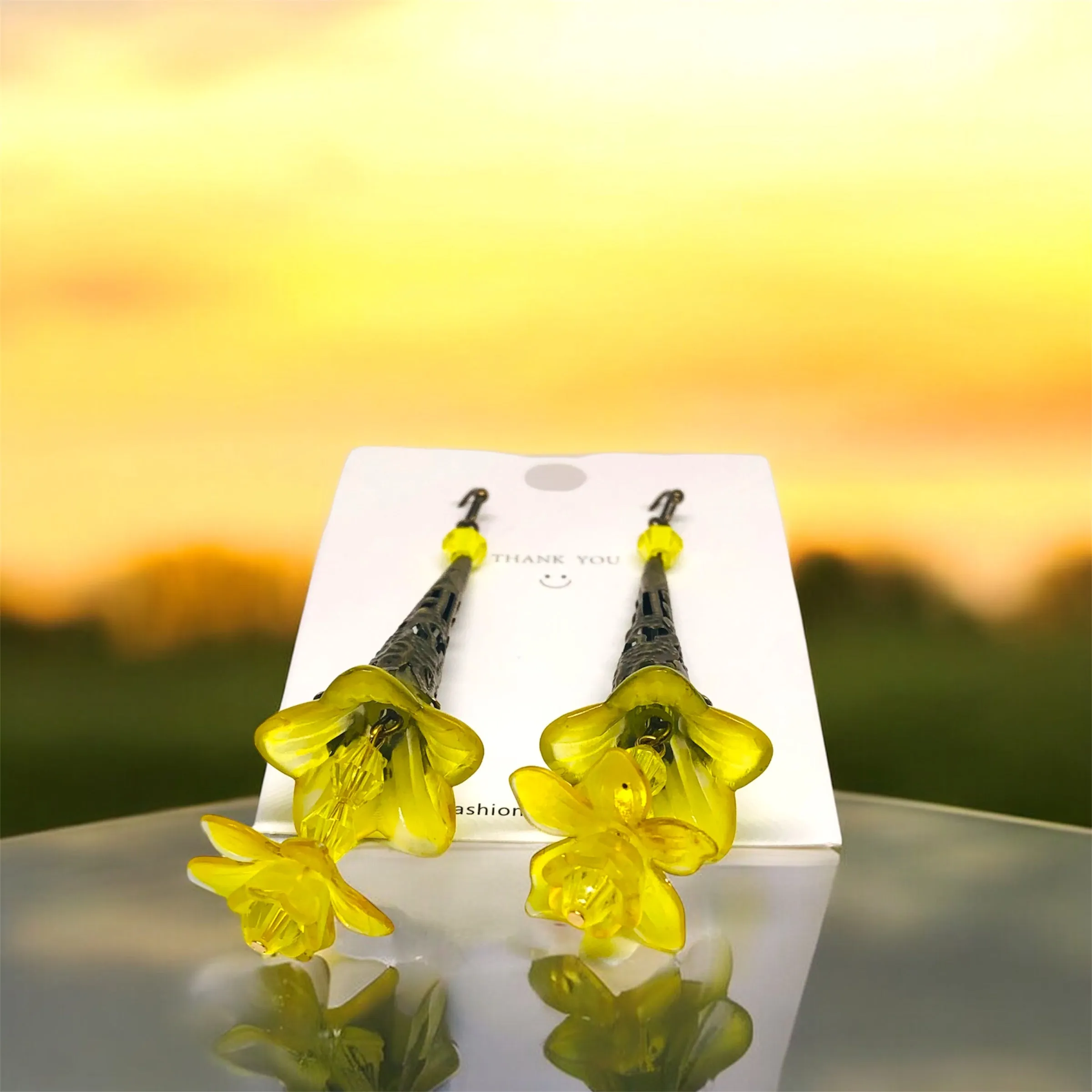 Yellow Bohemian Bloom Earrings