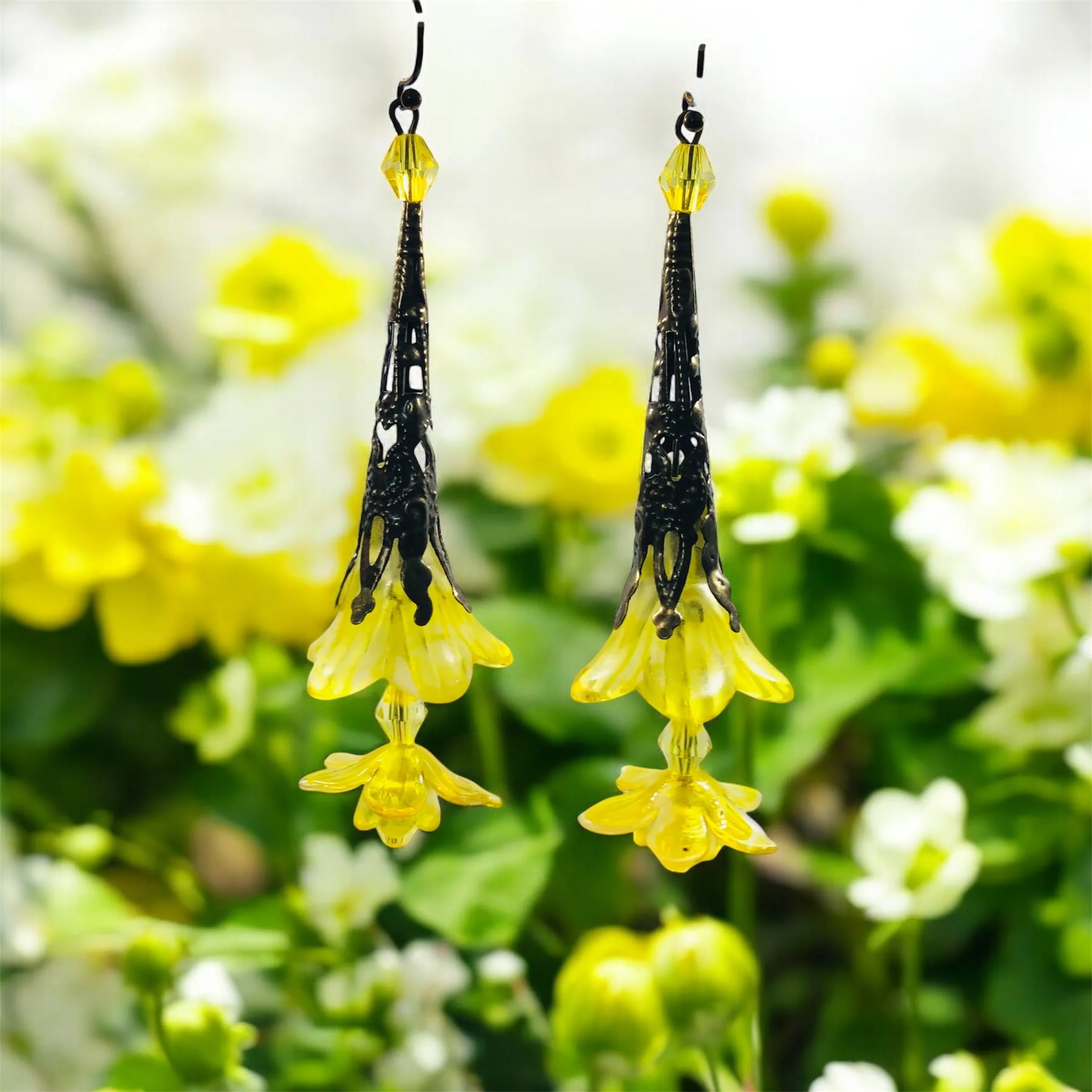 Yellow Bohemian Bloom Earrings