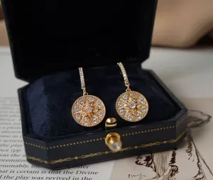 Zuri 14K Gold Fill Baroque Earrings w. Roman Holiday Mosaic Pattern  | Sparkle Shine